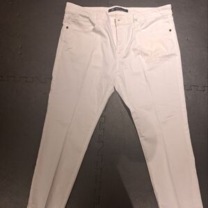 Olliver Grey mens white cotton stretch pants size 40